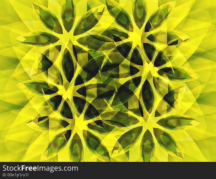 Dark flowers on the yellow green background. Illustration made on computer. Dark flowers on the yellow green background. Illustration made on computer.