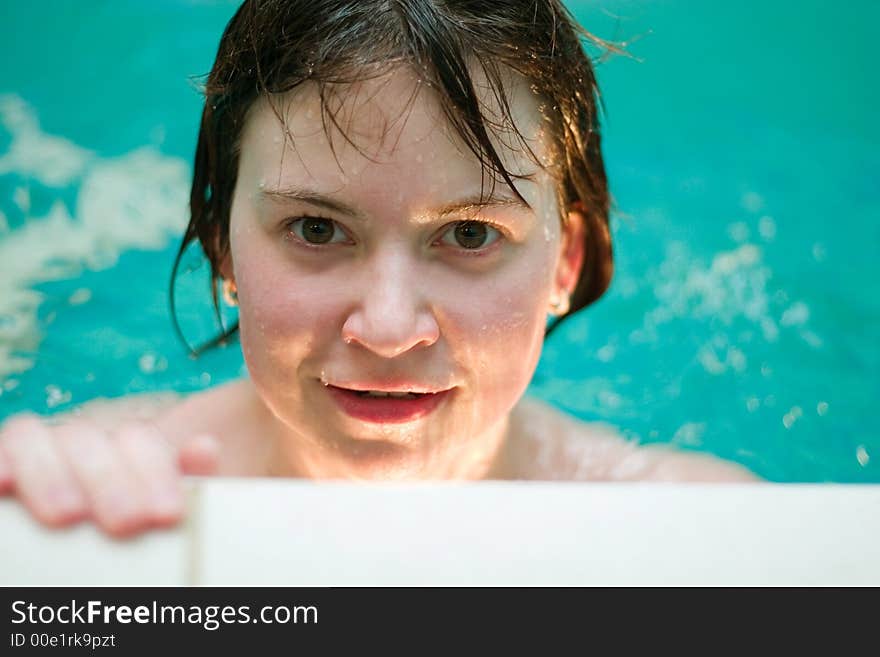 At the swimming pool