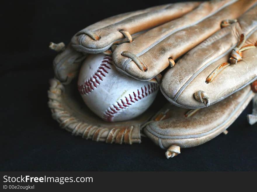 Baseball Mitt and Baseball Glove. Baseball Mitt and Baseball Glove