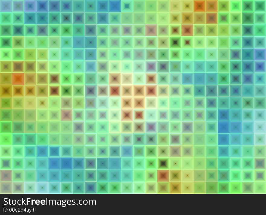 Colourful Tiles Blocks Pattern