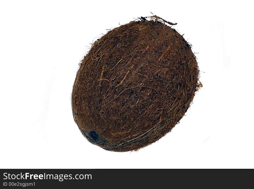 Coconut fruit isolated on a white background