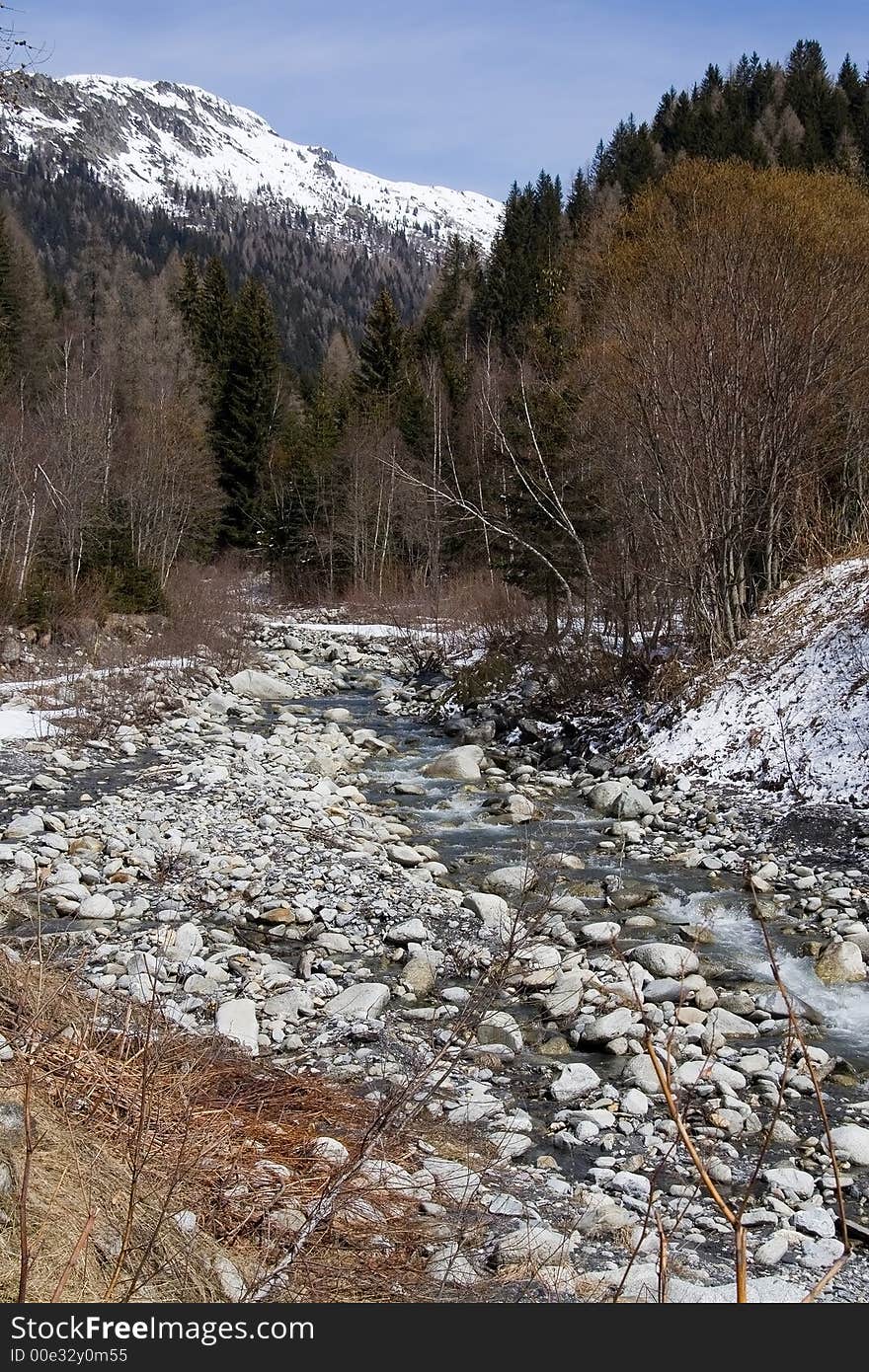 River and mountains