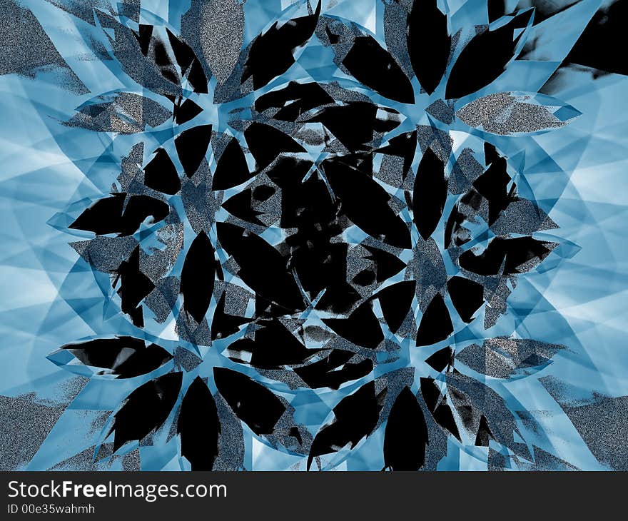 Dark flowers on the dark blue background. Illustration made on computer. Dark flowers on the dark blue background. Illustration made on computer.