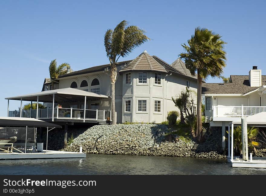 Executive house on the water