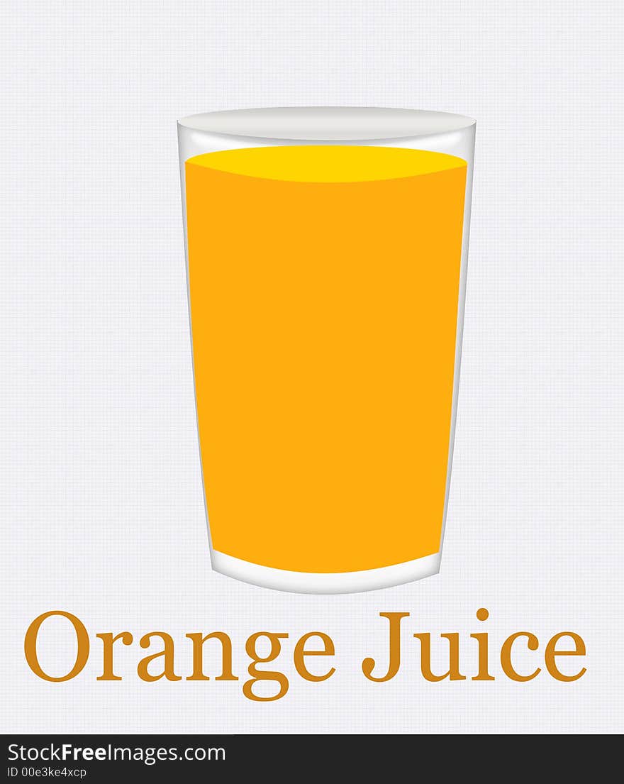 A glass of bright yellow orange juice abstract