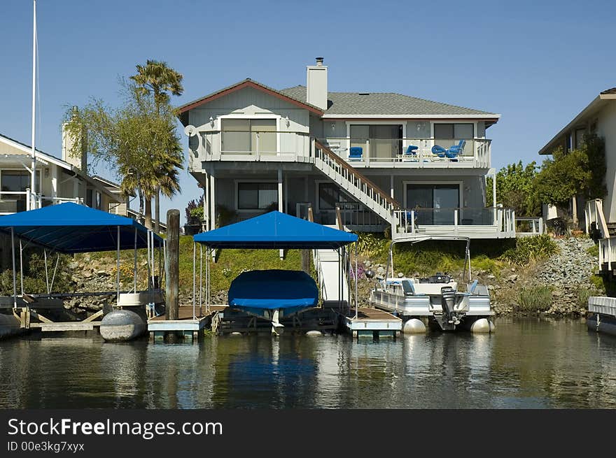 Executive house on the water