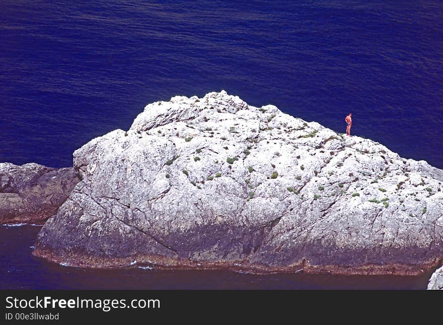 Rest at the sea, lonely having rest, summer. Rest at the sea, lonely having rest, summer