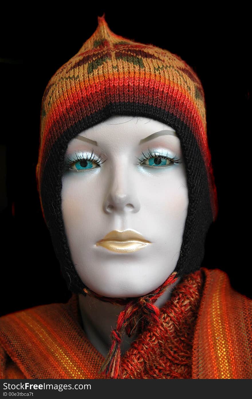 Mannequin Wearing  Alpaca Hat