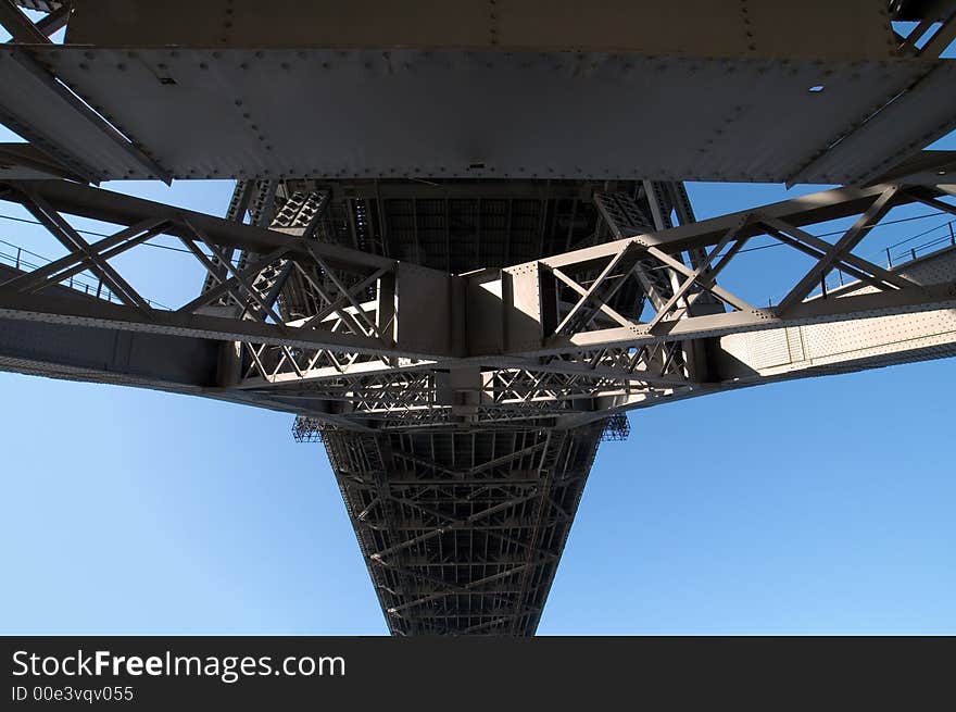 Bridge construction detail, harbour bridge in sydney