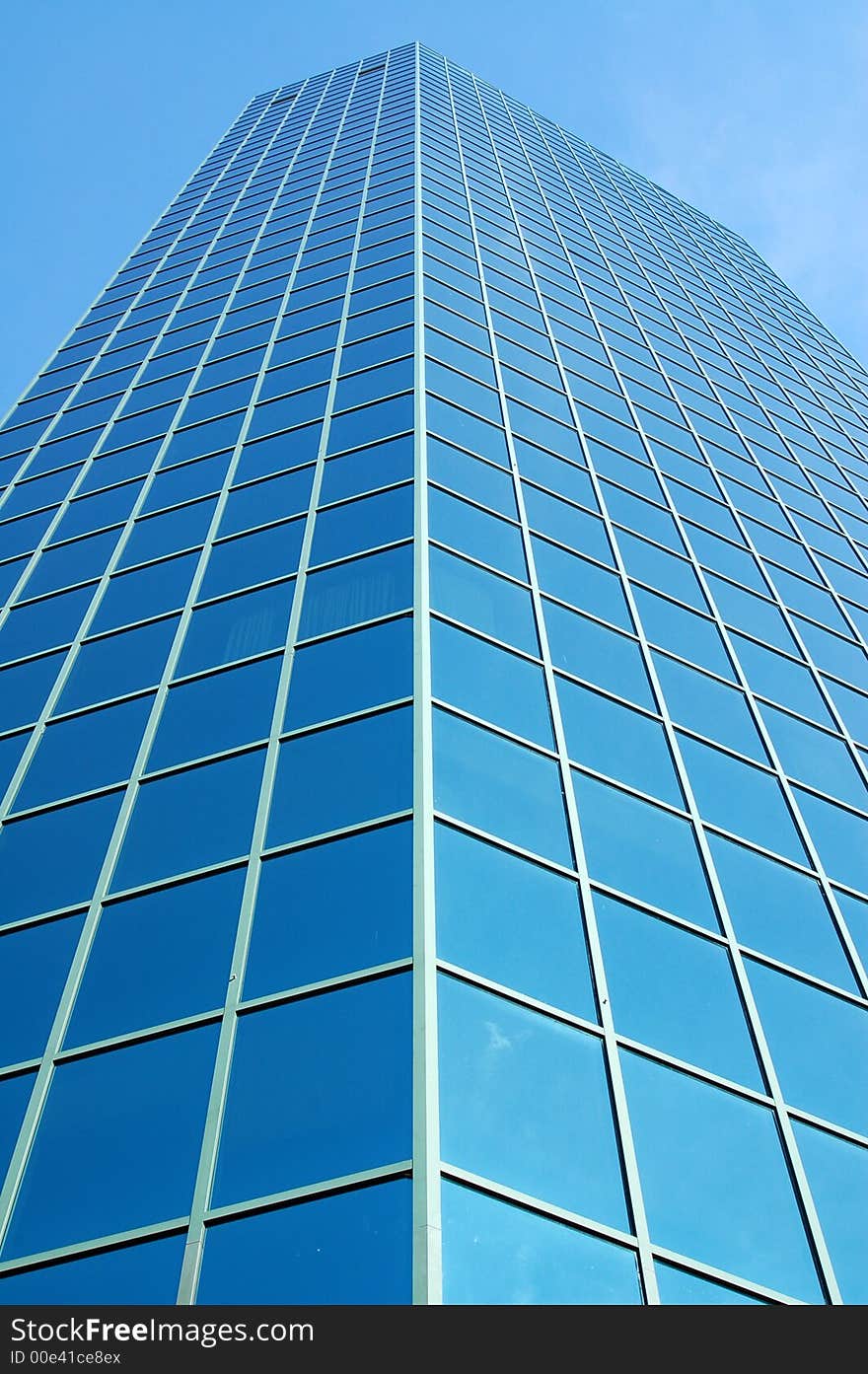 View from the ground of the downtown building. View from the ground of the downtown building