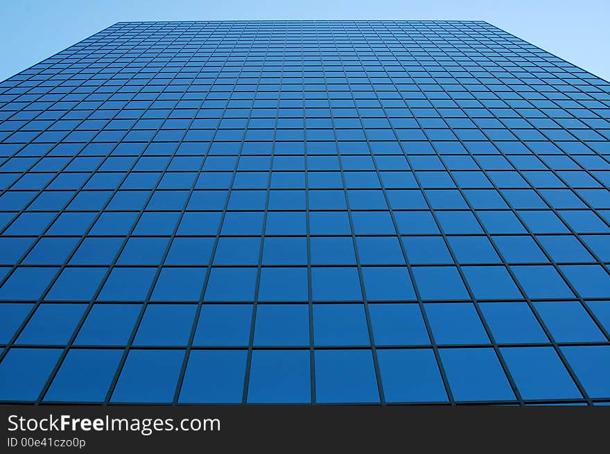 View from the ground of the downtown building. View from the ground of the downtown building