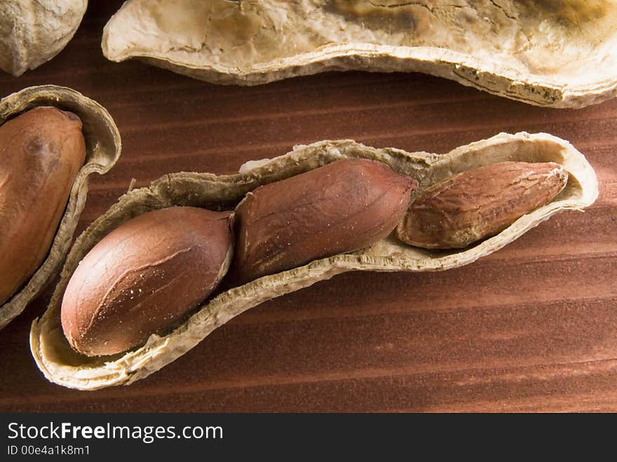 Baked peanuts with shell still life