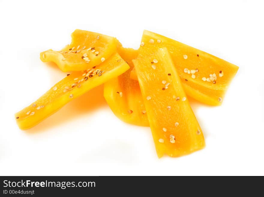 Slices Of Yellow Bell Pepper