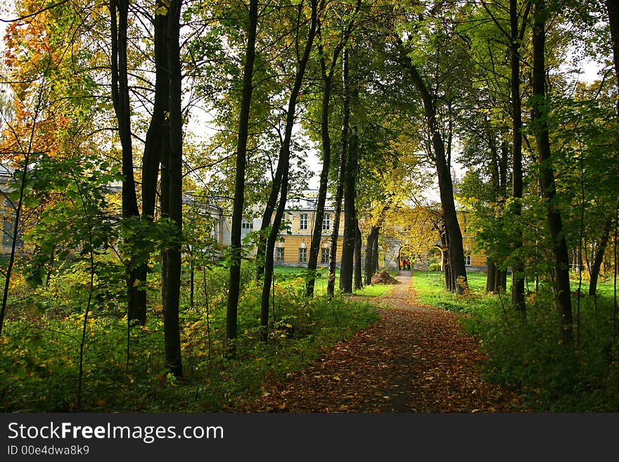 Autumn in our city. Walk in park. Autumn in our city. Walk in park.