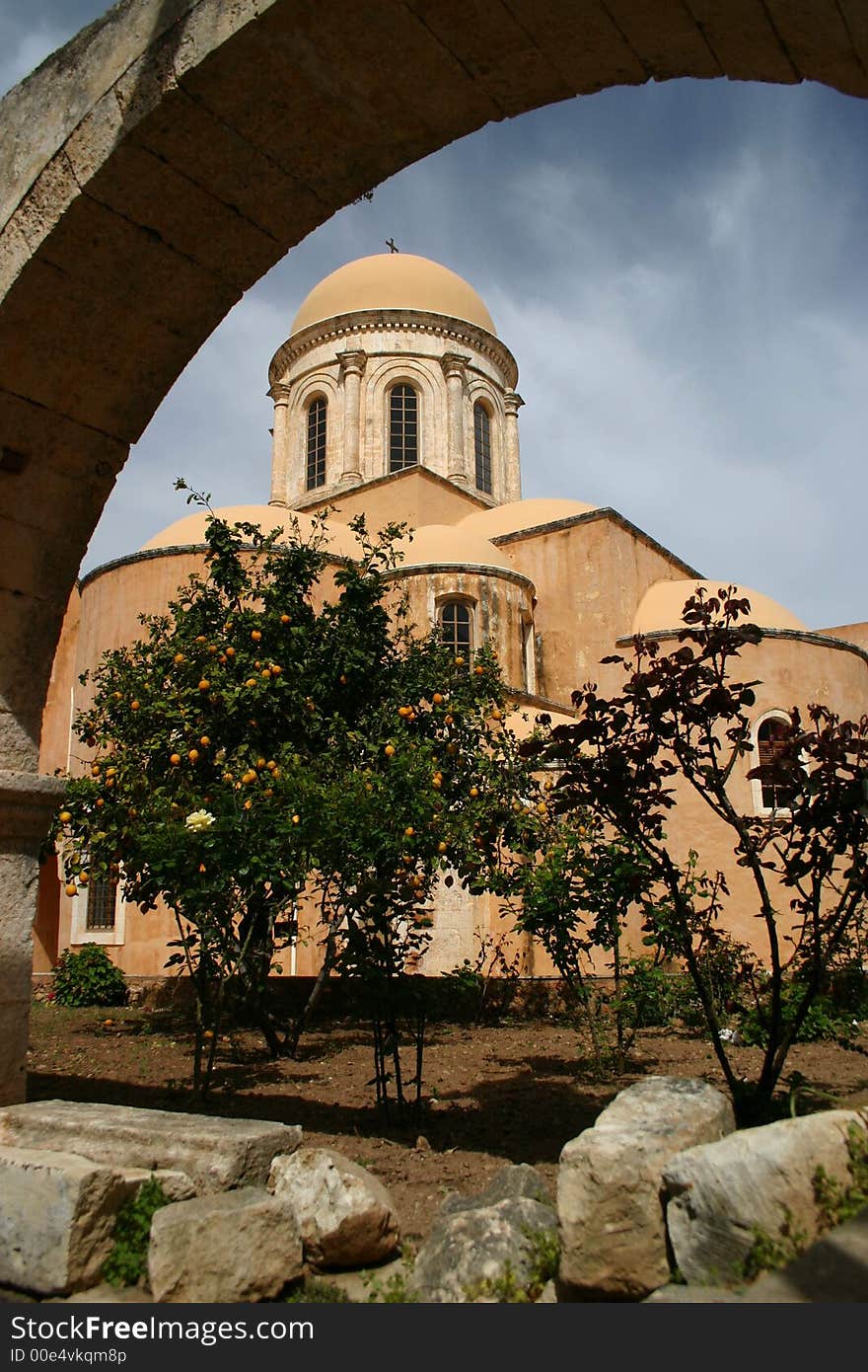 One of buildings of Monastery Agia Triada, Crete