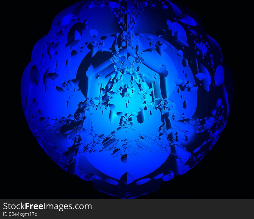 From SCI-FI series Alien Pop Art . Glowing  abstract fractal background featuring alien construction .