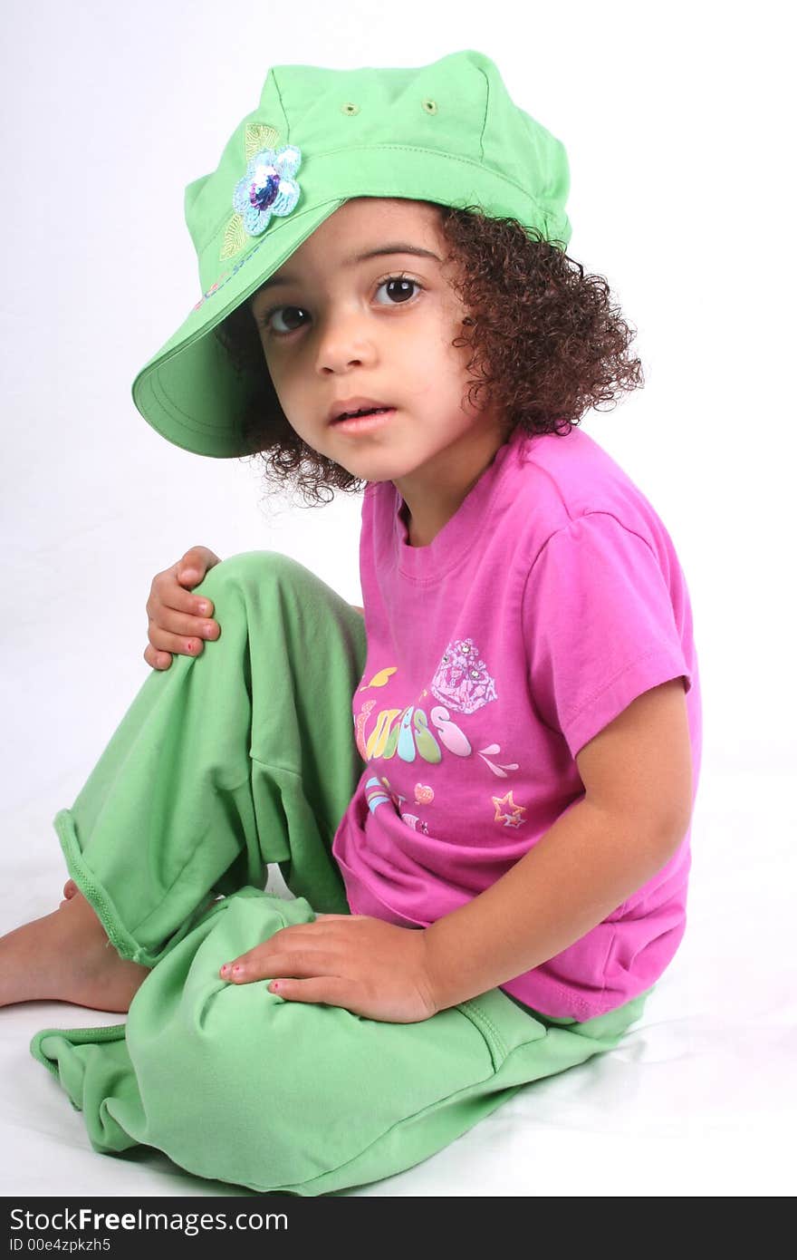 Girl In Green Hat