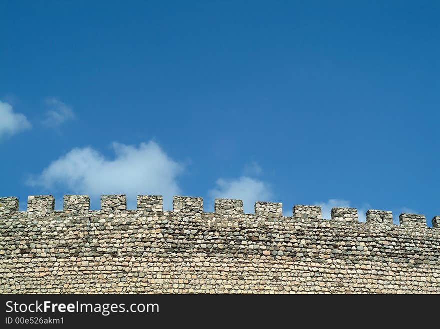 Medieval castle walls