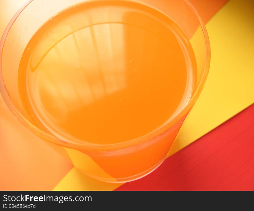 Close-up of a glass of Fanta. Close-up of a glass of Fanta.