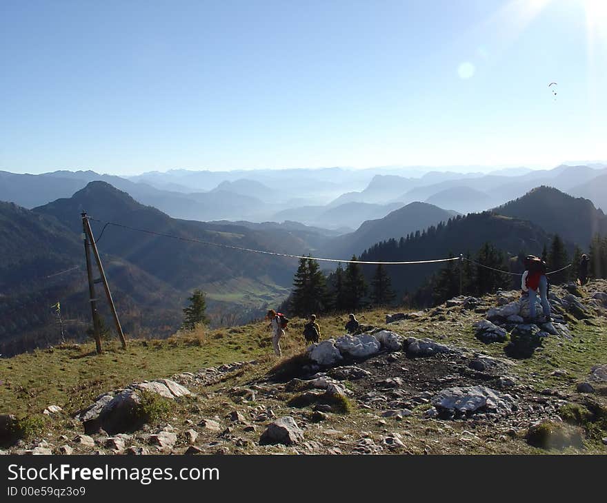 On a hike in the alps