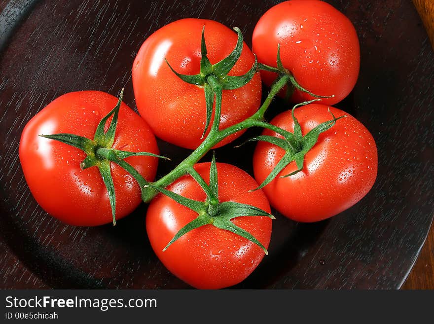 Tomatoes in bunch