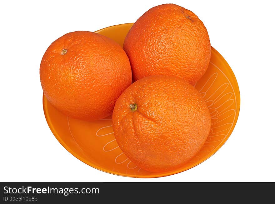 Oranges In A Plate