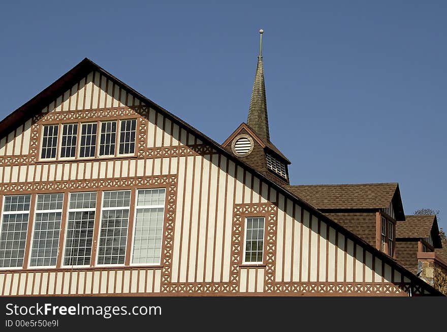 A large residential home with Tudor Architectural Detail. A large residential home with Tudor Architectural Detail