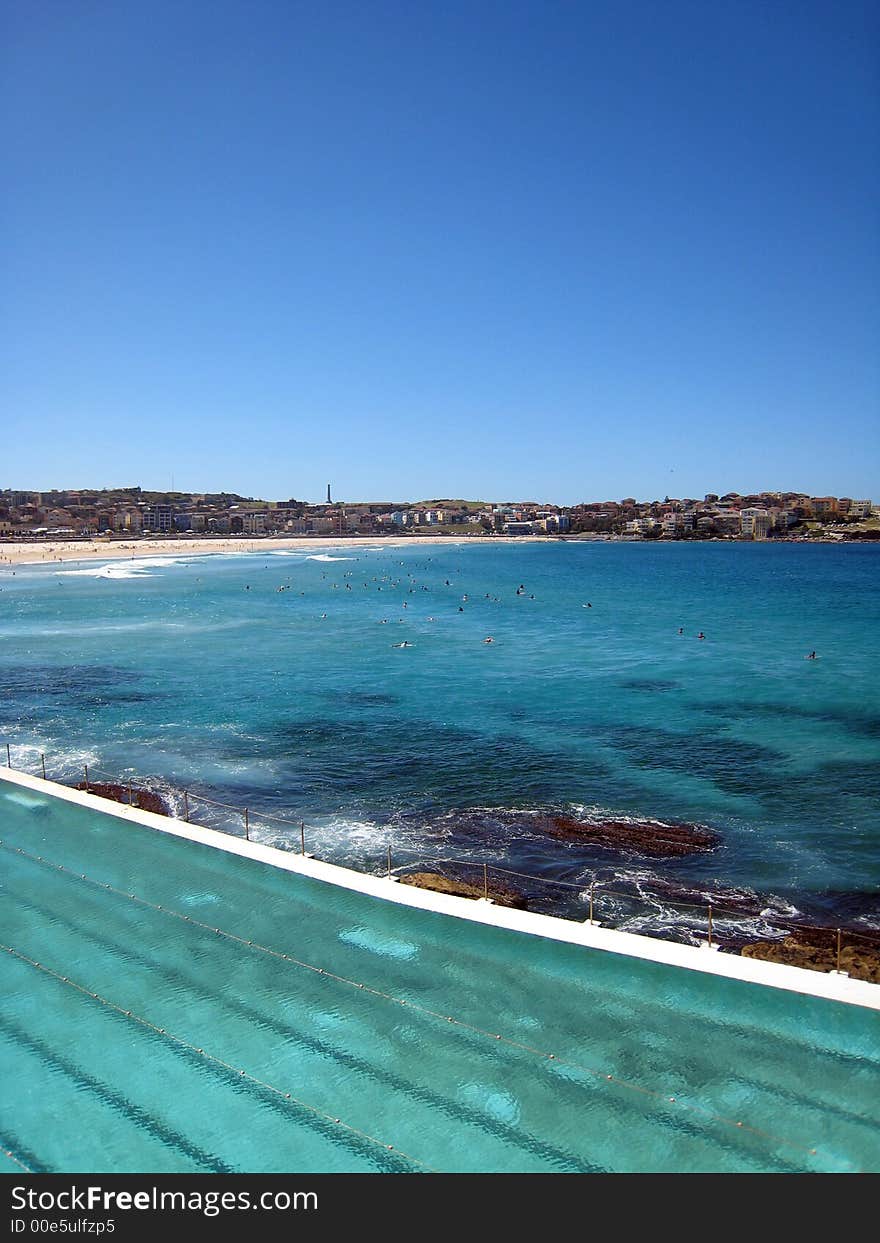 Bondi beach pool in Sydney. Bondi beach pool in Sydney