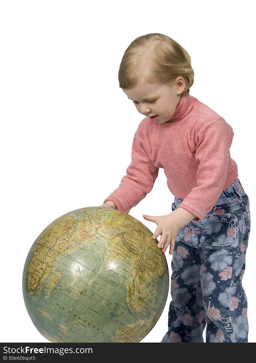 Baby and globe