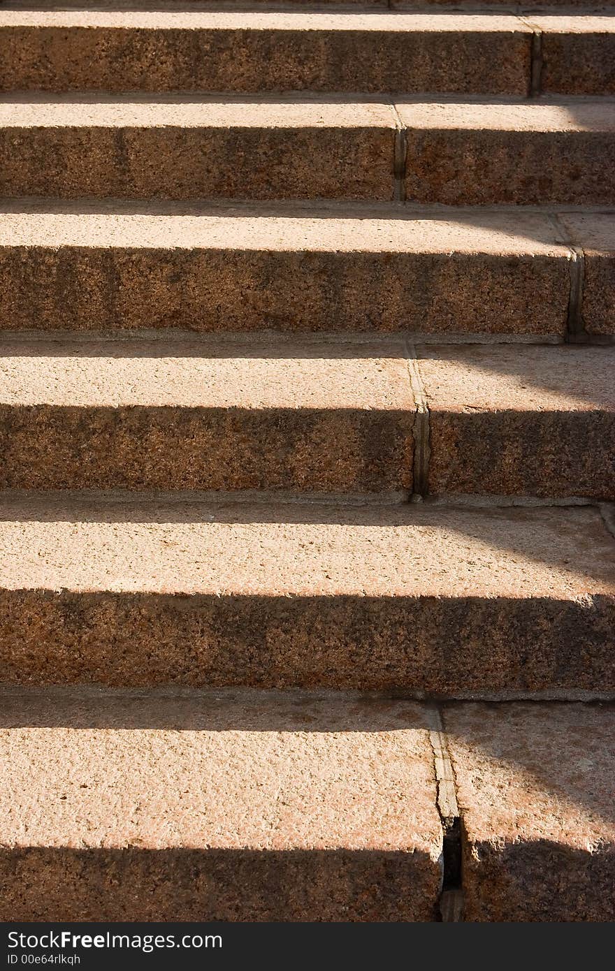 Old granite ladder stripe light and shadow