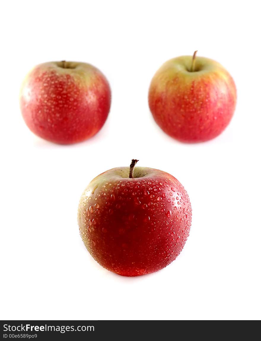 Photo of isolated fresh red apple. Photo of isolated fresh red apple.