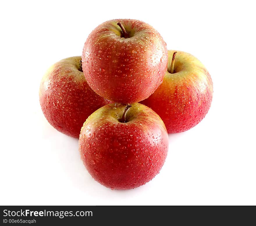 Photo of isolated fresh red apple. Photo of isolated fresh red apple.