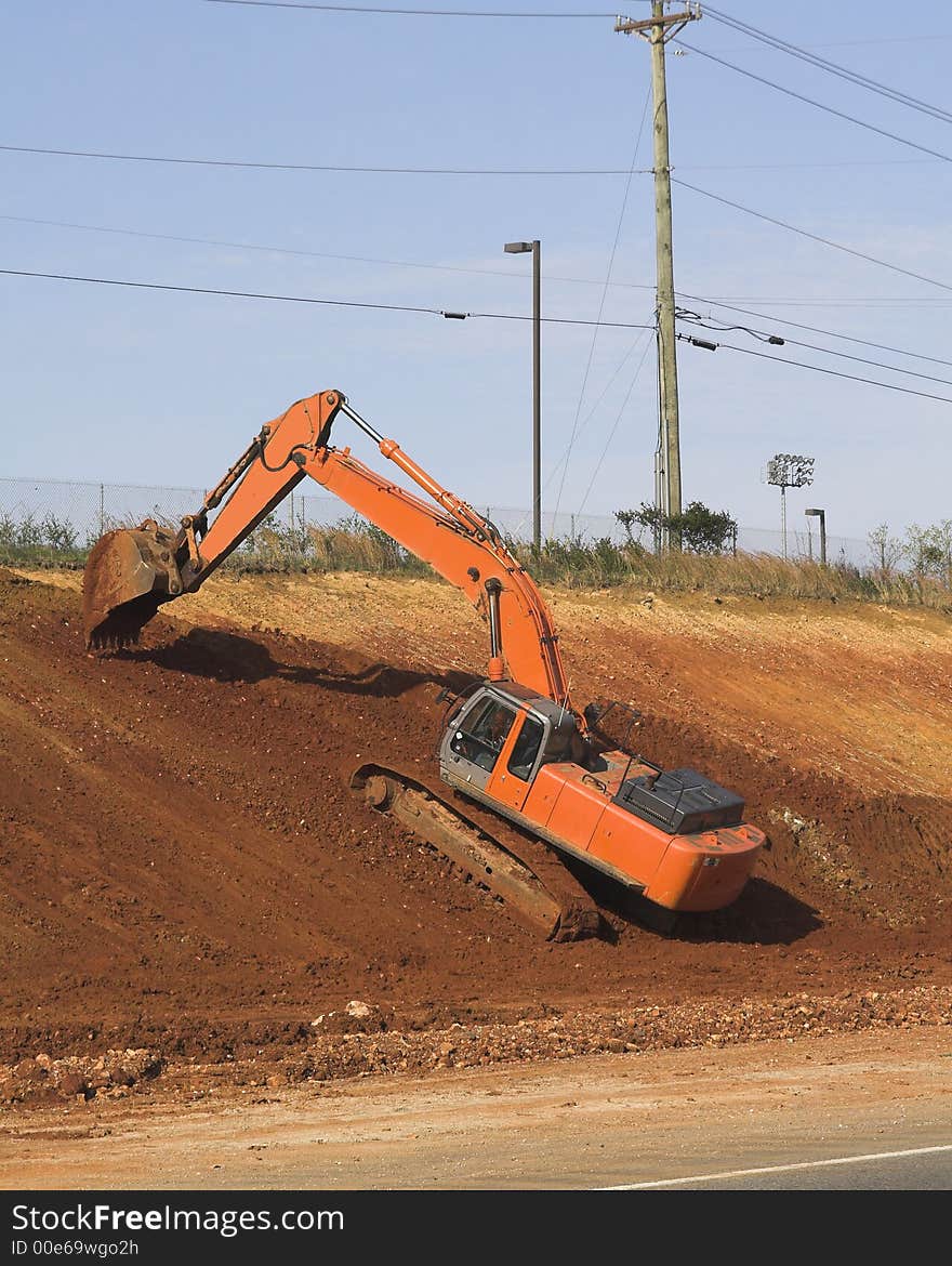 Climbing trackhoe 2