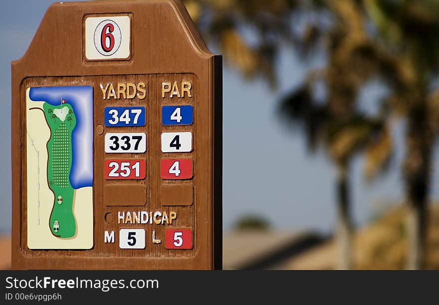 Golf Course Yardage Marker