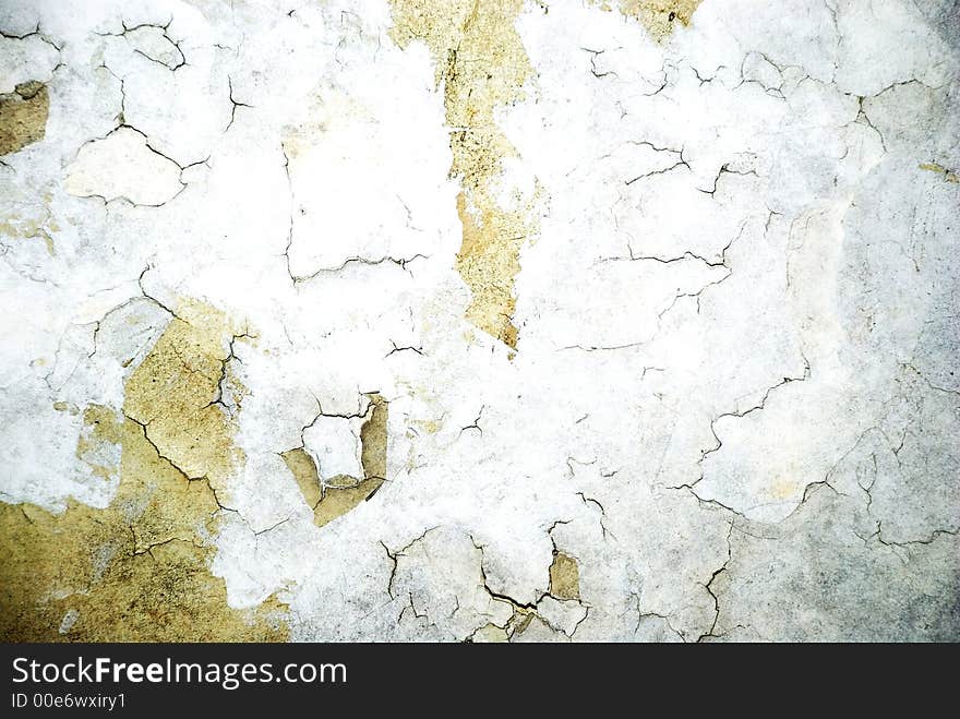 Ceiling with various cracks on size. Ceiling with various cracks on size