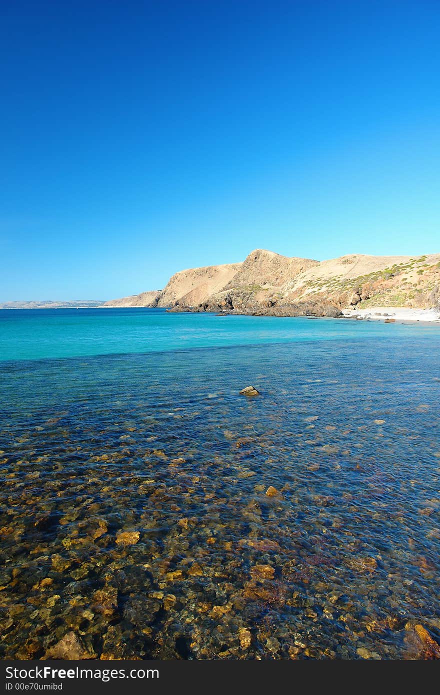 Beach and Hills at Second Valley, South Australia. Beach and Hills at Second Valley, South Australia