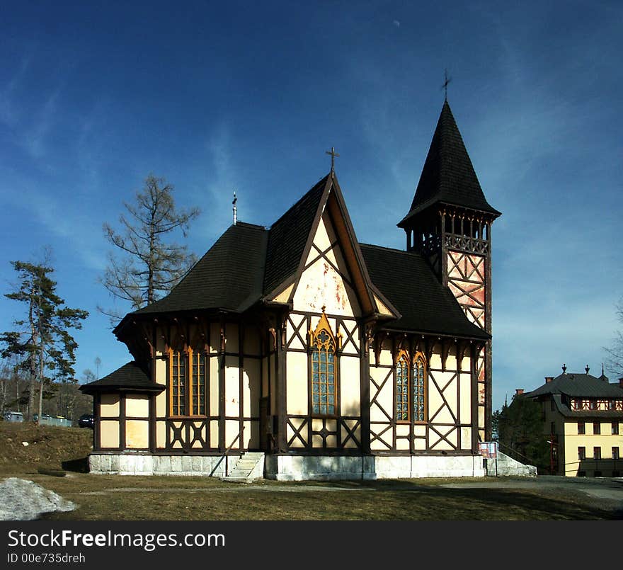 Half timber building in Slovac. Half timber building in Slovac