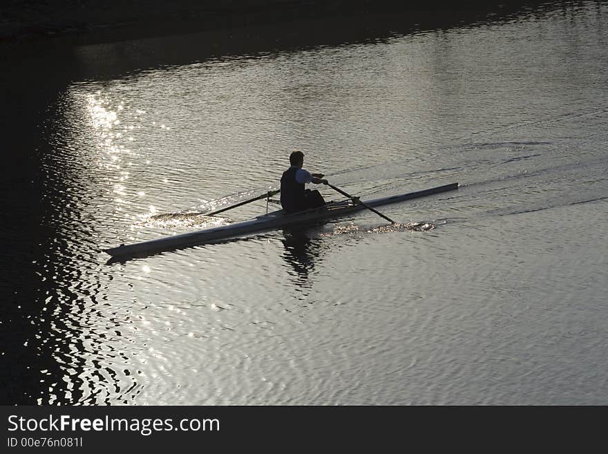 Evening sculler