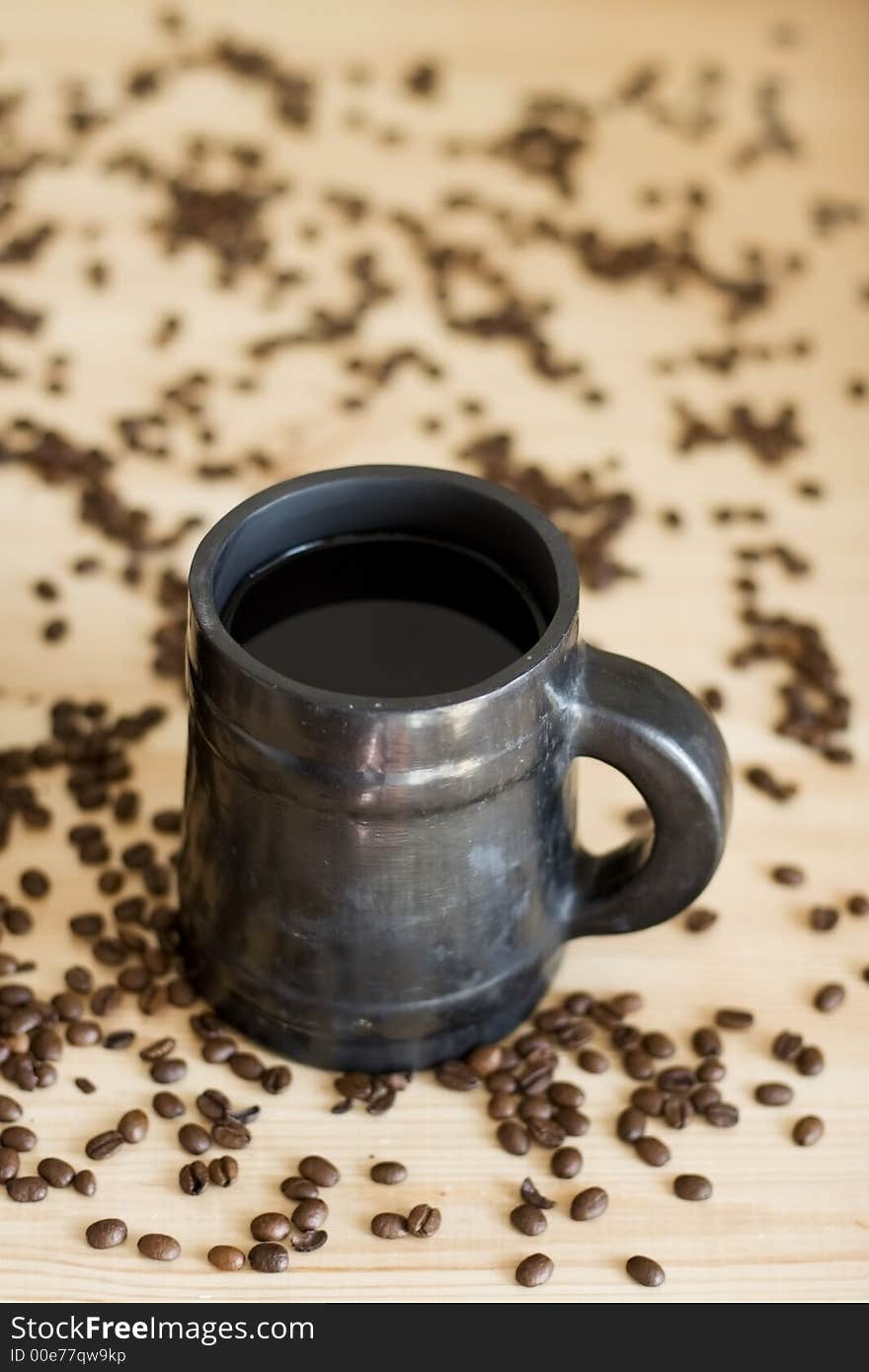 The ceramic rug with coffee. The ceramic rug with coffee