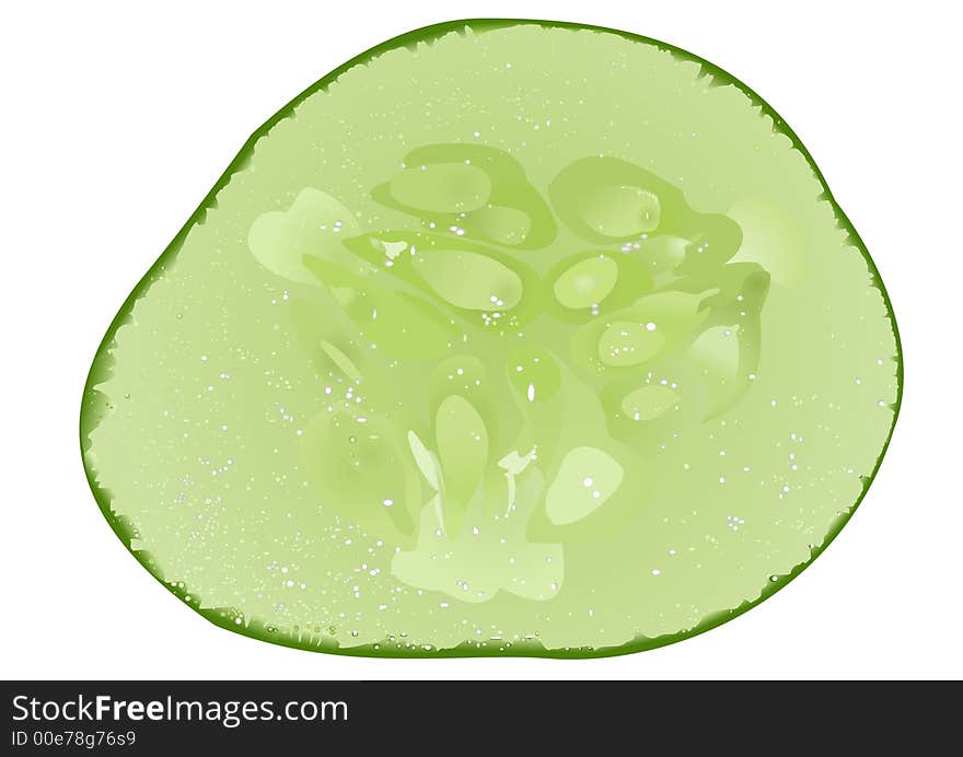 Slice of a cucumber