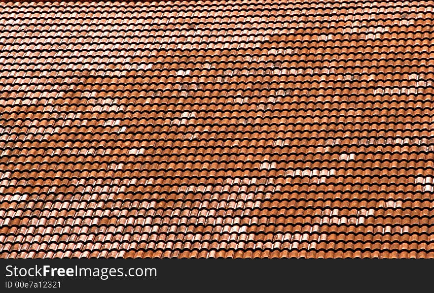 Red clay roof tiles good for a background. Red clay roof tiles good for a background