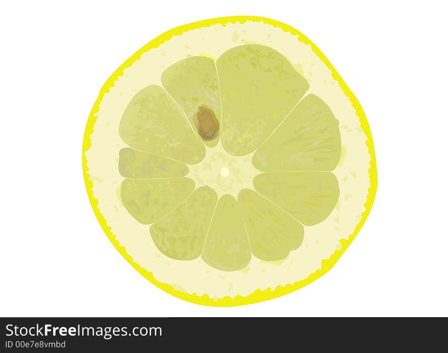 Slice of a lemon