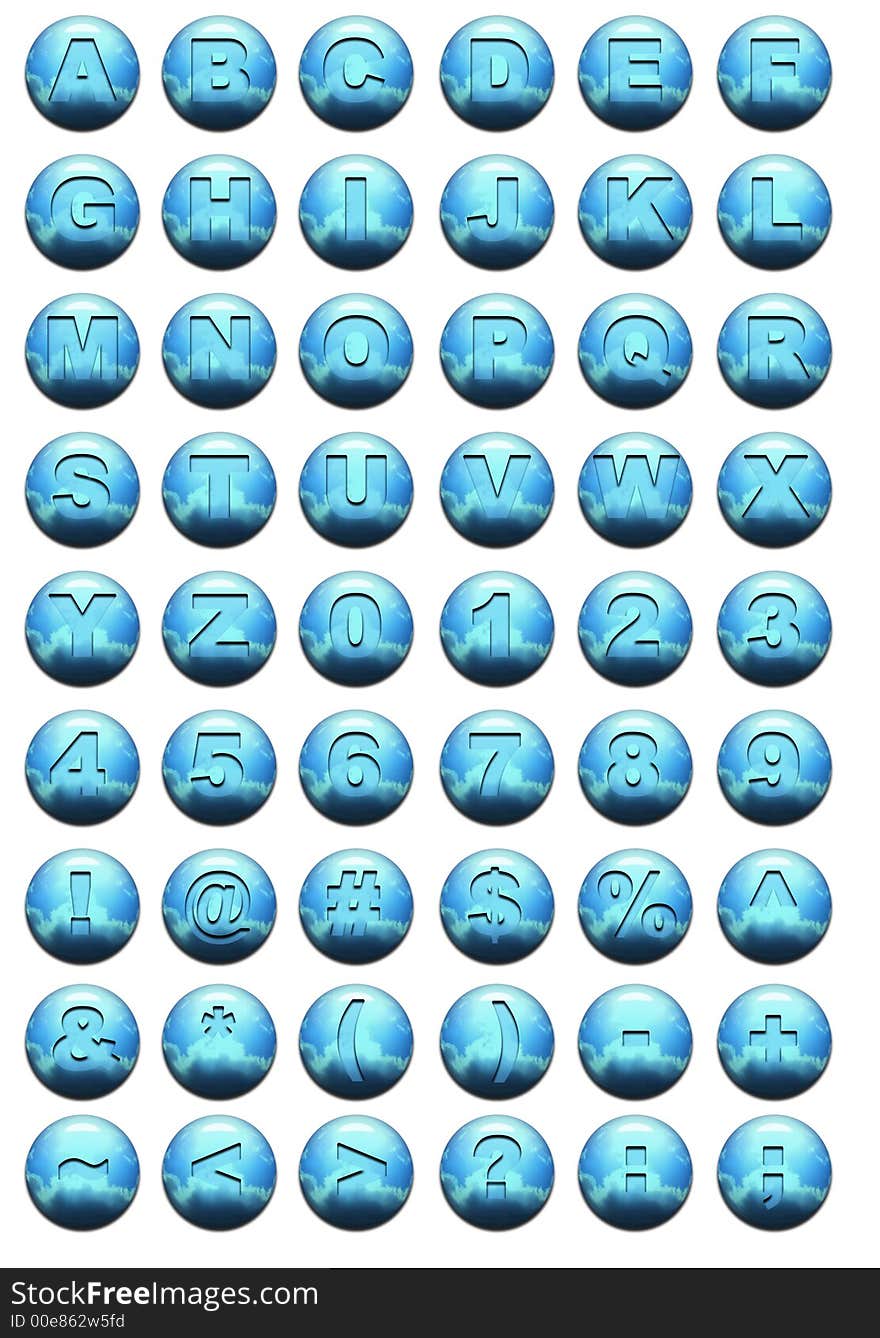 Blue Sky Buttons