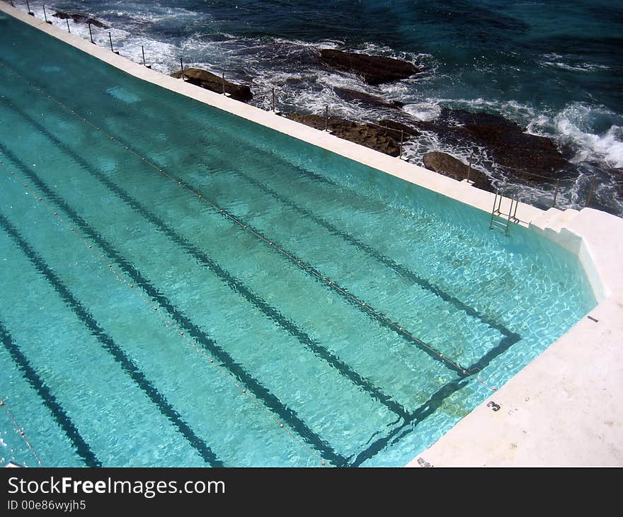 Bondi beach pool in Sydney. Bondi beach pool in Sydney