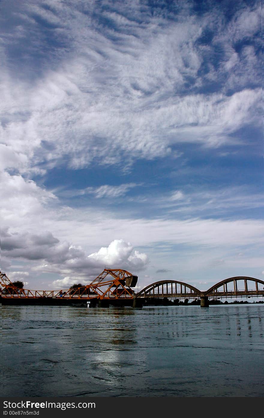 Draw Bridge With Clouds