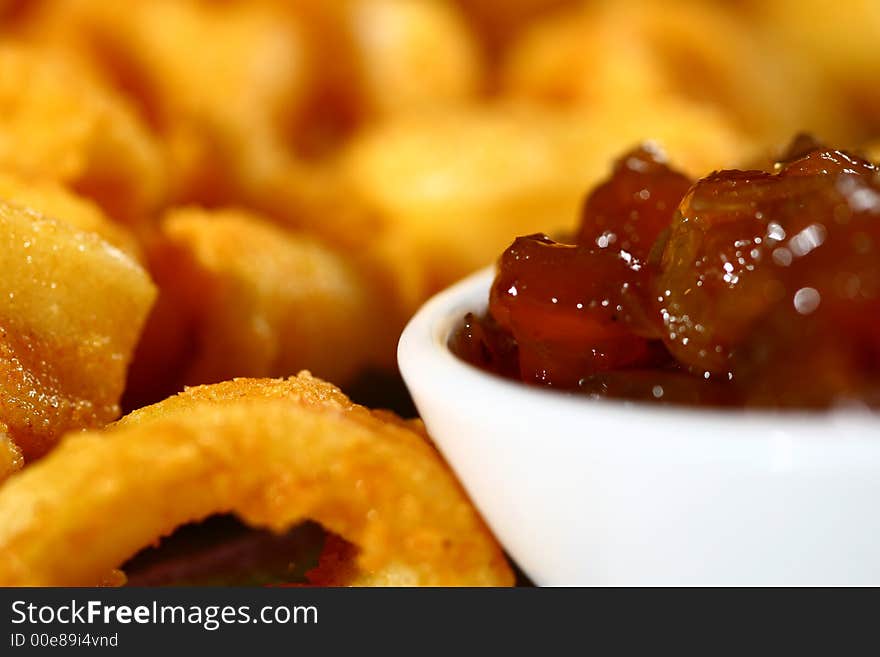 A calamari seafood close up