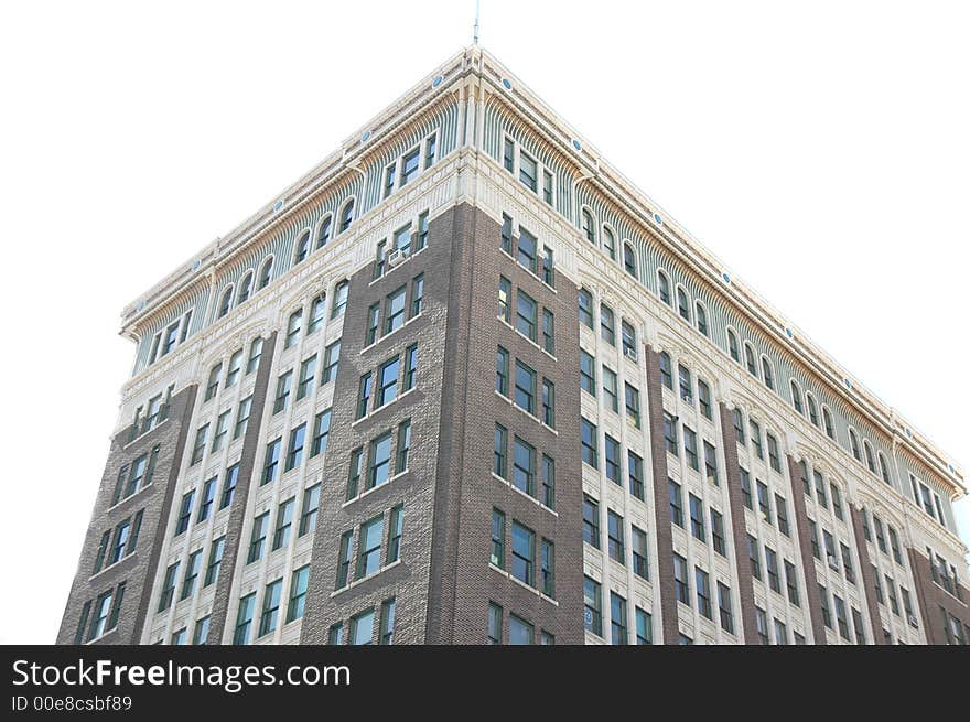 A photo of a sky scraper in downtown denver. A photo of a sky scraper in downtown denver