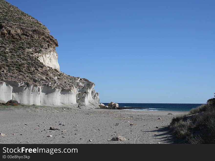 Cala de Enmedio, Cabo de Gata, Spain. Cala de Enmedio, Cabo de Gata, Spain