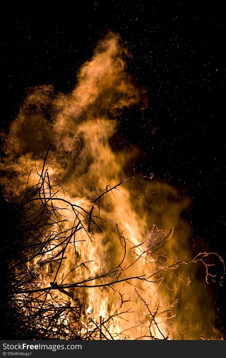 A photo of burning wood with detailed flames. A photo of burning wood with detailed flames