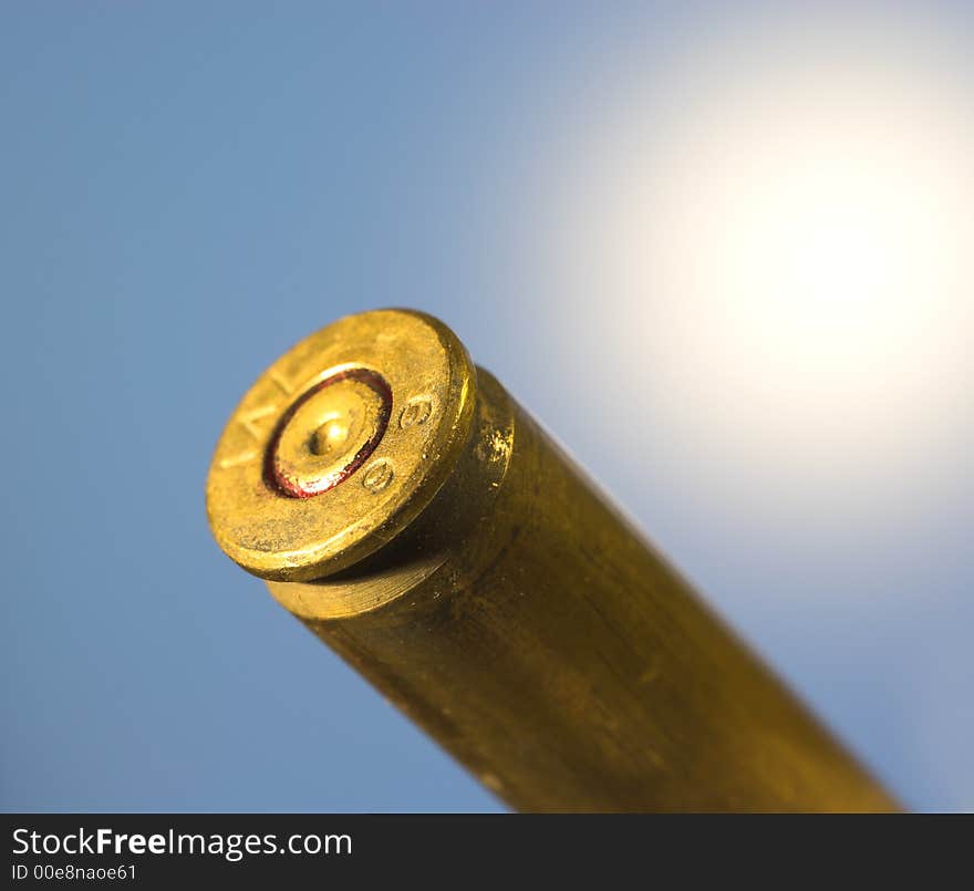 A Close-up photo of a bullet